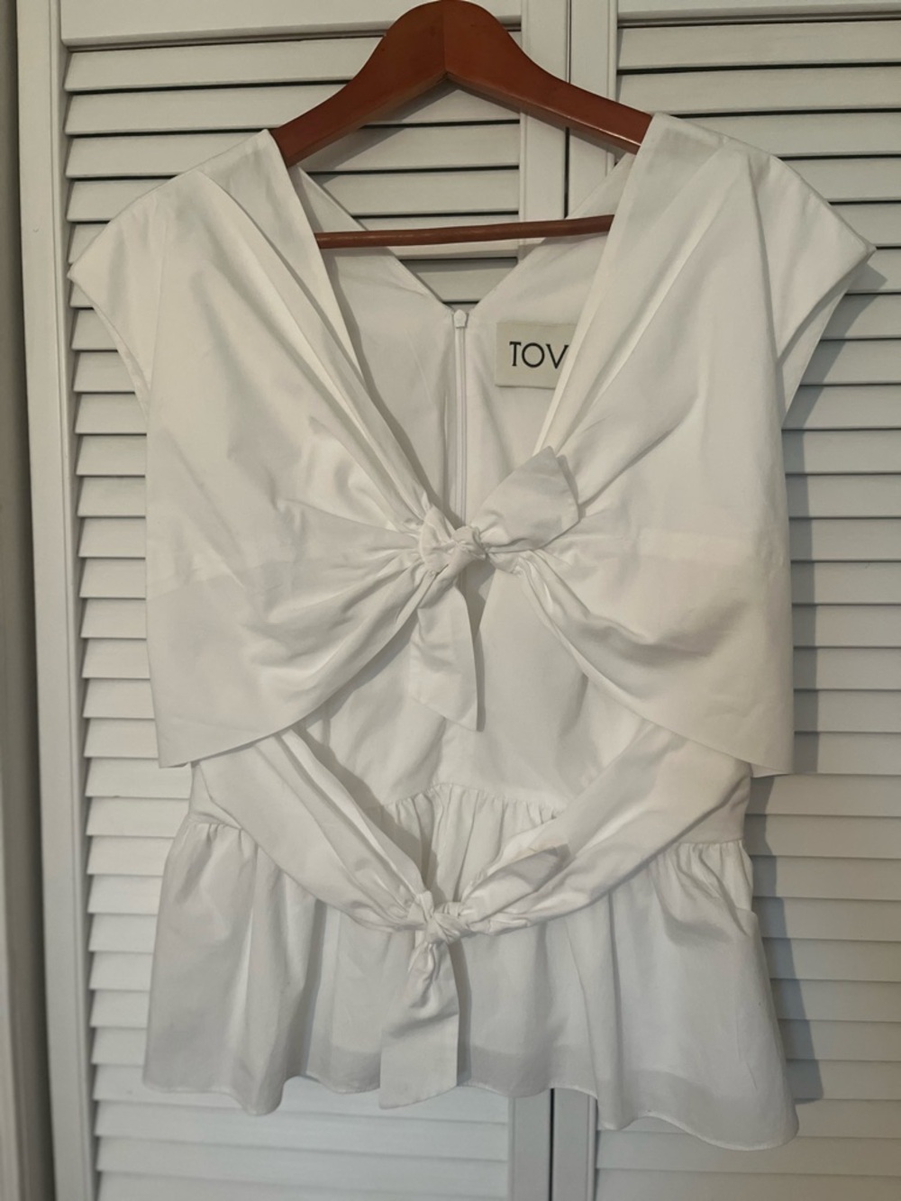 TOVE White Peplum Top